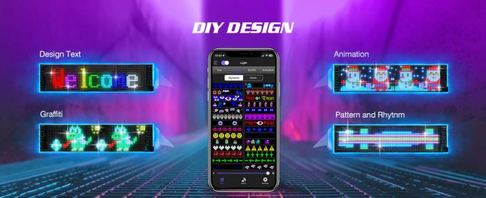Signe LED programmable, 15'x4' Animations préfabriquées et texte personnalisable Signe de voiture LED, Bluetooth APP Control Scrolling Signe LED, personnalisé, Graffiti Panel de matrice LED flexible pour magasin de voiture Hôtel de vacances 3