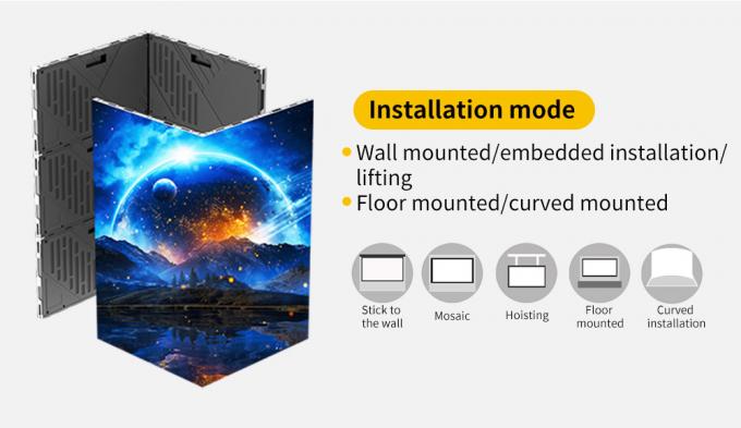 Écran LED intérieur P0.6 P0.78 P0.93 P1.25 P1.56 Panneau 4K 8K Affichage LED haute définition pour la configuration et l'installation de murs vidéo intérieurs 9