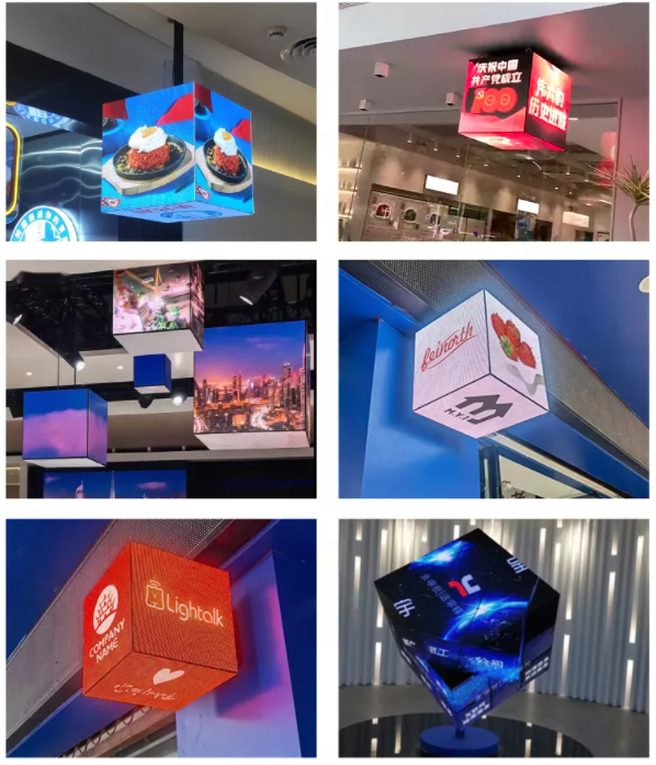 P2.5 P3 P3.91 P4.81 Écran d'affichage LED Cube Logo Affichage LED créatif pour la publicité intérieure et extérieure 8