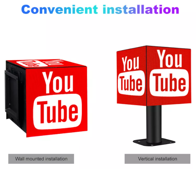 P2.5 P3 P3.91 P4.81 Écran d'affichage LED Cube Logo Affichage LED créatif pour la publicité intérieure et extérieure 7