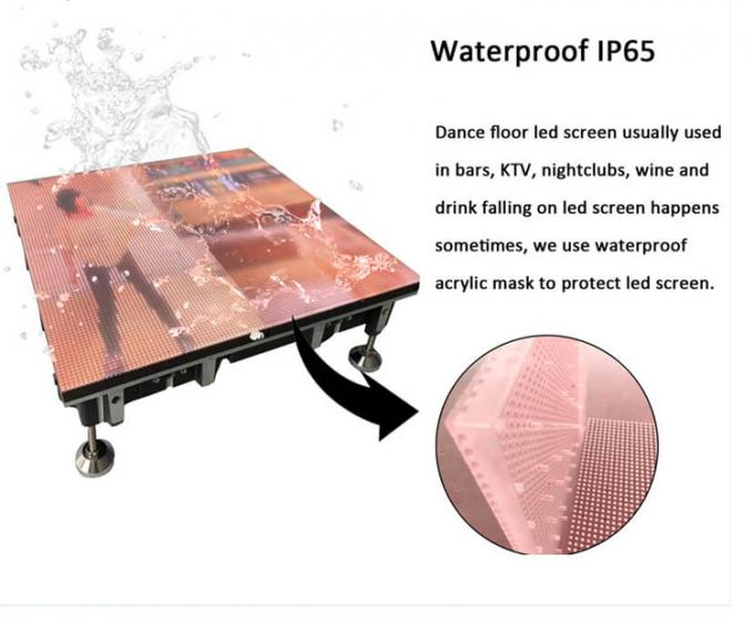Affichage de sol de danse à LED Panneau de carrelage de location 500 * 1000 High Refresh Led Scène de mariage Écran mur P2.9 Affichage à LED interactif 7