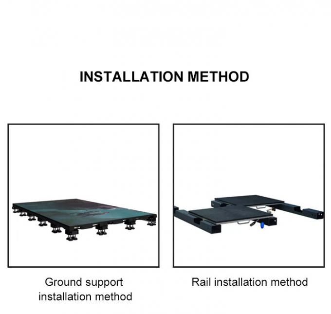 Affichage de sol de danse à LED Panneau de carrelage de location 500 * 1000 High Refresh Led Scène de mariage Écran mur P2.9 Affichage à LED interactif 6