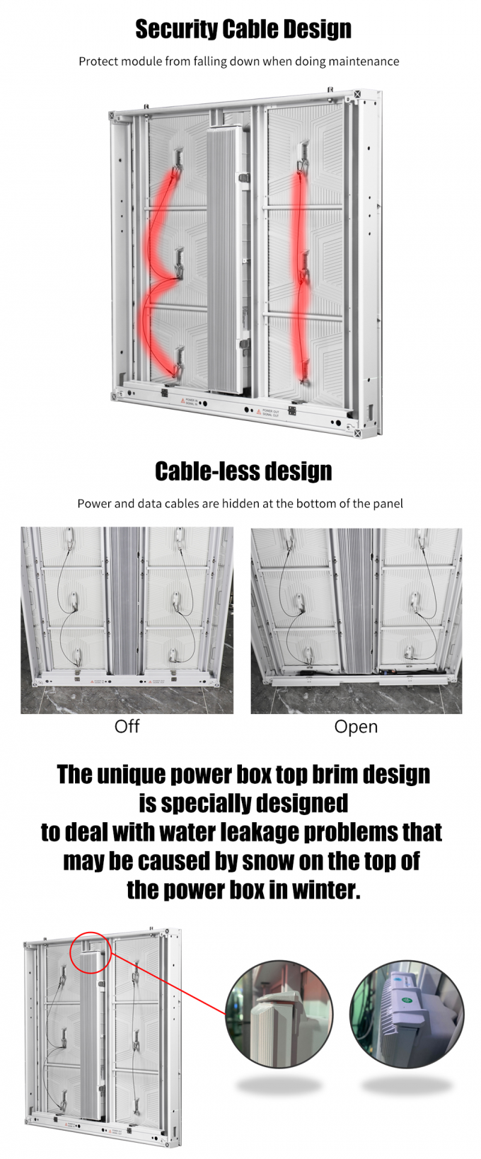 Écrans LED extérieurs solaires électroniques, panneaux d'affichage double face, structure en acier, enseignes numériques LED extérieures 2