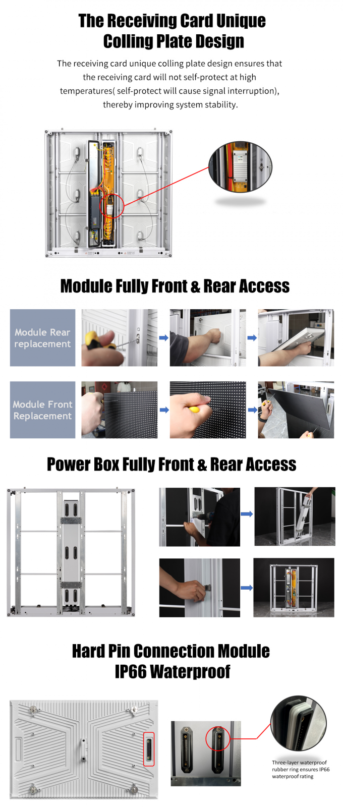 Écrans LED extérieurs solaires électroniques, panneaux d'affichage double face, structure en acier, enseignes numériques LED extérieures 5