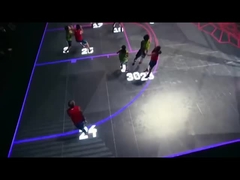 Écran de dalles de sol à LED à danse numérique interactif en couleur