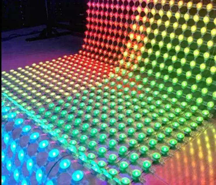 Mesh LED screen Flexible LED Curtain Display Net Screen Pixel LED Dot Light LED Mesh Screen for Media Facade